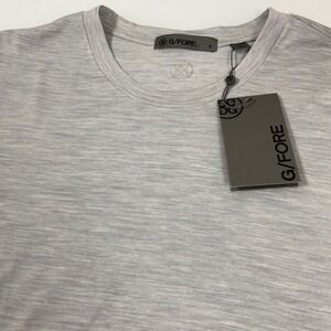 G/FORE Mens Small Merino Wool Blend T-Shirt Light Heather Grey NEW Lightweight